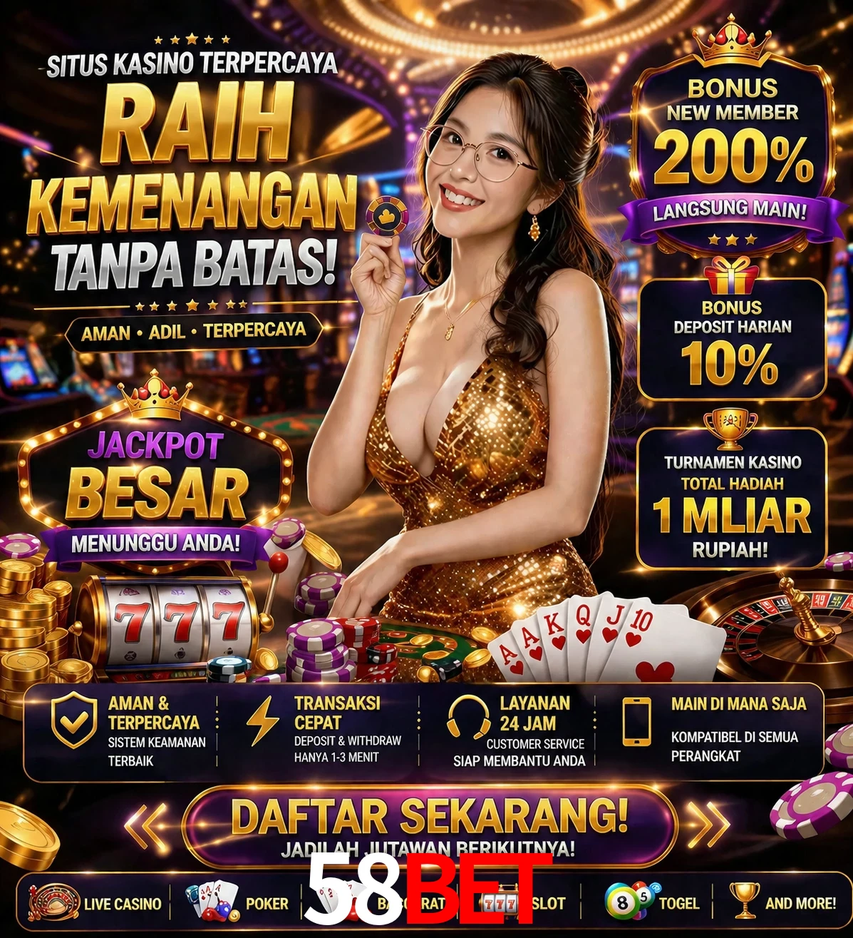 Roleta e blackjack 58bet