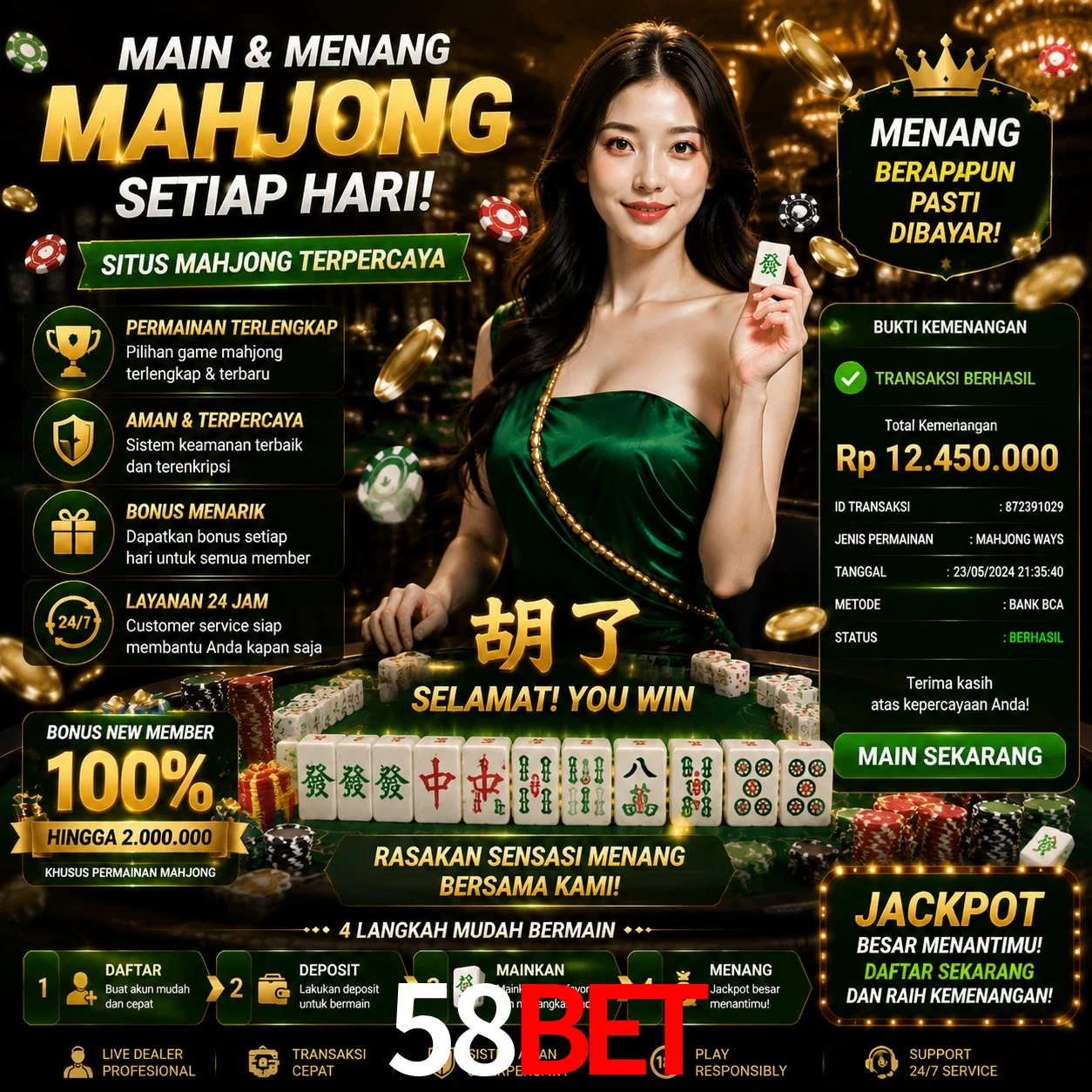 Ganhar e sacar na 58bet